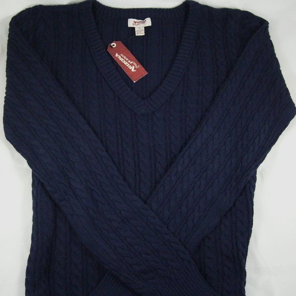 Arizona Jean Co. Navy Blue V-Neck Sweater - Picture 3 of 5